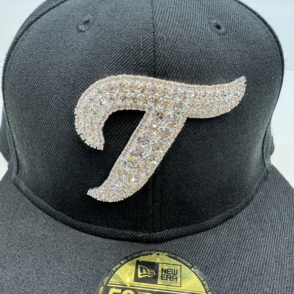 2008 Rare New Era Swarovski Crystal blue Jay Hat - Picture 3 of 11
